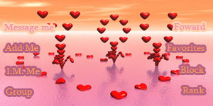3D Red Hearts