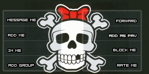 Skull with Red Bow