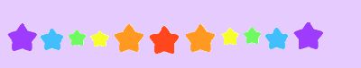 Cute, girly, colorful stars