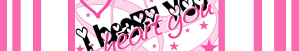 I heart you with pink hearts