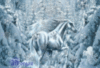 unicorn in snow