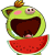Pig and watermelon