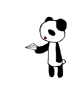 paper plane panda