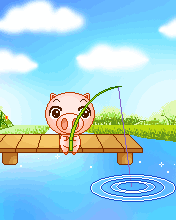 pig fishing pig