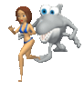 shark vs girl