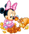 Baby Minnie and Squirrel