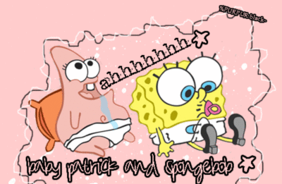 Baby Spongebob and Baby Patric..