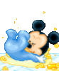 Baby mickey playing