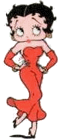 Betty Boop red long dress danc..