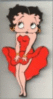 Betty Boop wear red and her ey..