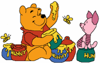 Disney - Pooh Bear Eating Hone..