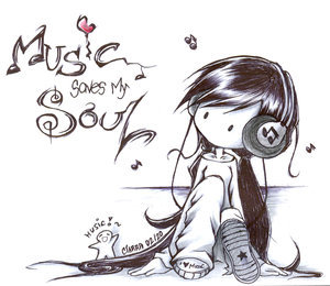 Girl listening to Music
