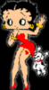Her dog pulled Betty Boop's dr..