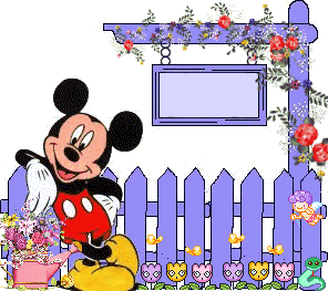 Mickey Mouse Floral Garden