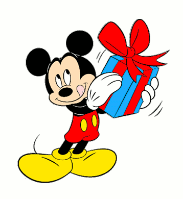 Mickey Shaking Present