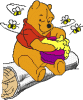 Pooh eating his honey