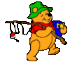 Pooh going Fishing (animated)