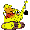Pooh in a truck