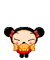 Pucca loves candy