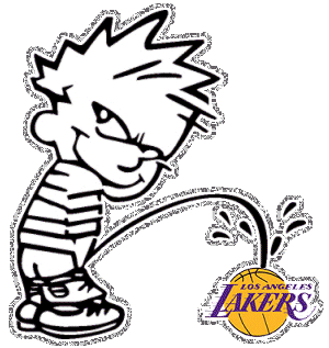 Calvin Peeing On Los Angeles Lakers