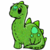 a green dinasaur