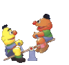 bert and ernie playing