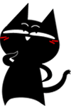 black cat -big laughing