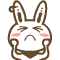 cute rabbit emoticon - "p..