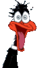 daffy duck extremely shocked