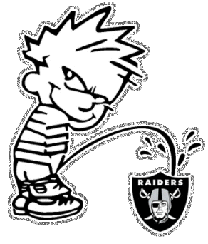 Calvin Peeing On Raiders