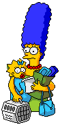 marge and maggie simpson