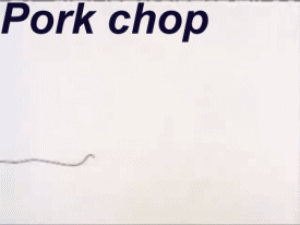 pork chop with font