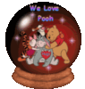 pooh and friends snowglobe