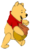 pooh eating honey of the jar