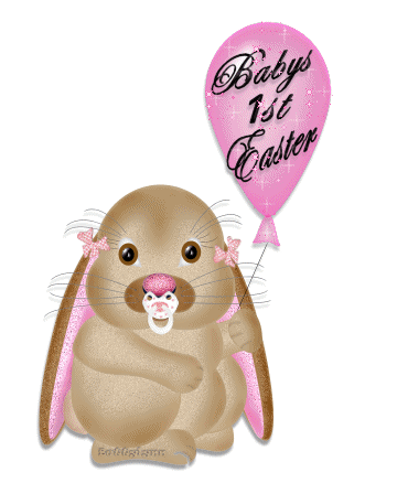 Baby's first Easter (girl bunn..