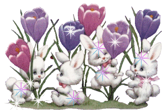Bunnies with Tulips