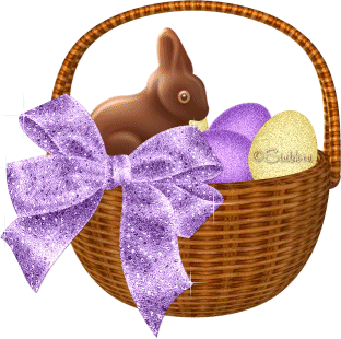 Chocolate Easter Bunny in Bask..