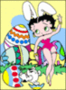 Betty Boop with Easter eggs