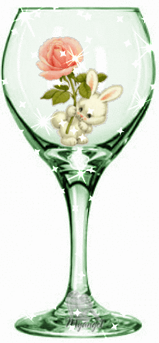Easter Bunny Glass