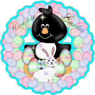 Easter Penguin Wreath