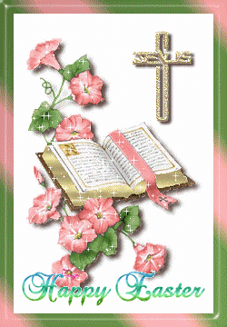 Happy Easter - Bible with Pink..