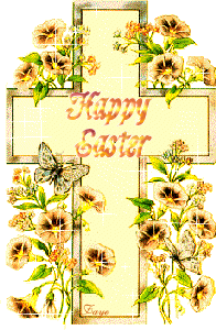 Happy Easter - Yellow Cross