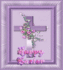Happy Easter - Purple Cross wi..