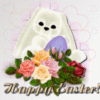 Happy Easter Bunny White