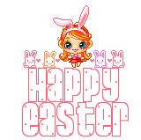 bunny girl wishing you a happy..