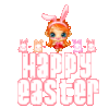 bunny girl wishing you a happy..