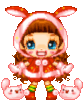 girl in bunny ears