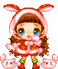 girl in bunny ears