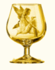 Angel in a gold glass