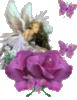 Angel w-purple rose